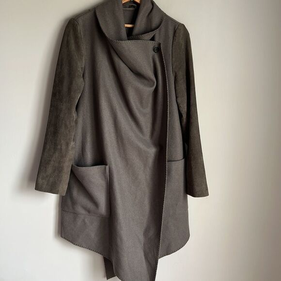 AllSaints Suri Roux Coat, Light Khaki - Picture 10 of 16